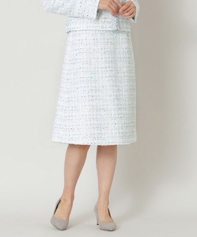 フラッグモールツイード フレアスカート