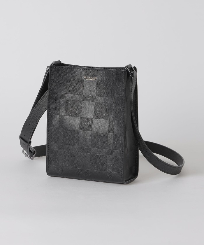 エンボスチェックスクウェアショルダーバッグ(507802515)｜HANKYU