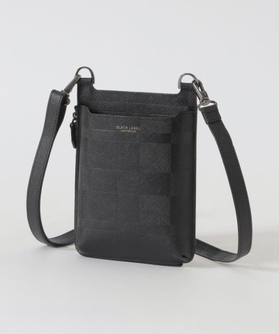 エンボスチェックスマートフォンショルダーケース