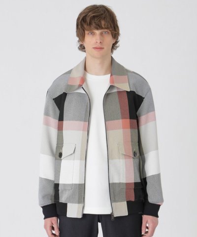 インタレスクレストブリッジチェックフライトブルゾン