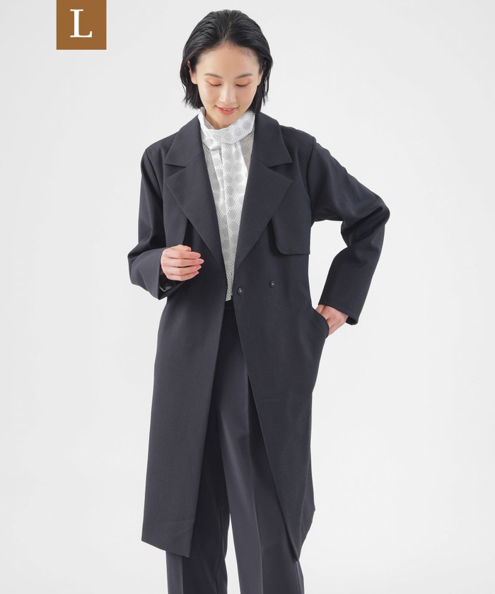 Miyu超美品❣️ダーマコレクション はっ水タフタ トレンチコート 紺 LL MIELI INVARIANT（ミエリインヴァリアント）の「Hybrid Flare Coat21