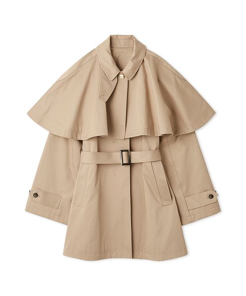 【puringasukiyoさま専用】Veritecoeurケープバックコート RUIRUE BOUTIQUE フォックスファー付きケープコート(7号～15号