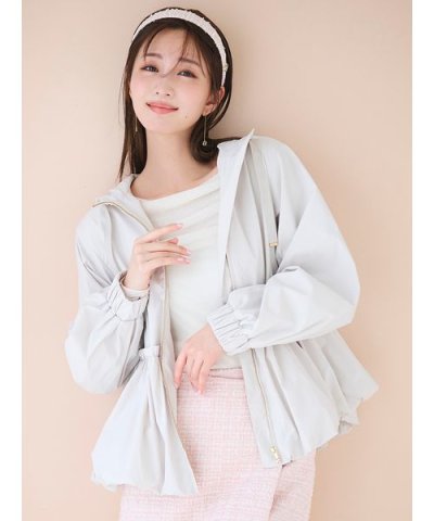 撥水バルーンペプラムブルゾン