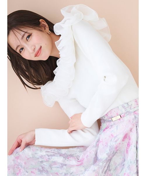 CELFORD（セルフォード）2WAYラッフルリブニットトップス CELFORD｜2WAYラッフルリブニットトップス | Rakuten Fashion