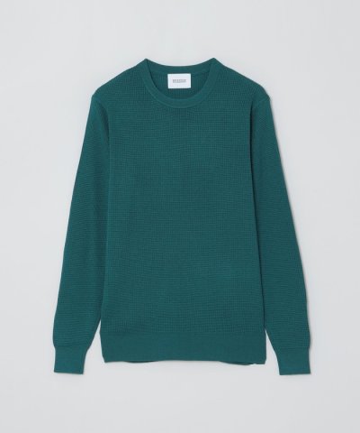 【WEB&一部店舗限定】ミニワッフル クルーネックニット