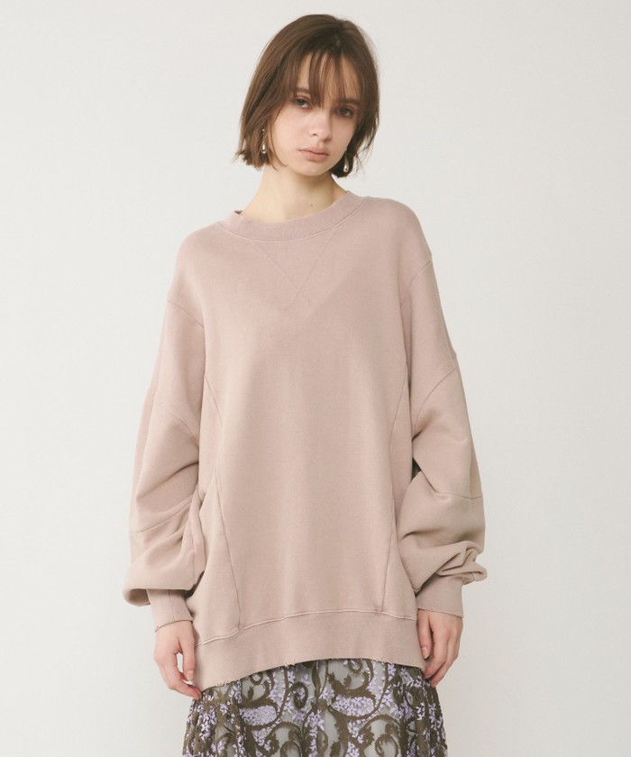 GRACECONTINENTAL ピグメントスエットトップ ピンク 36 GRACECONTINENTAL ピグメントスエットトップ ピンク 36