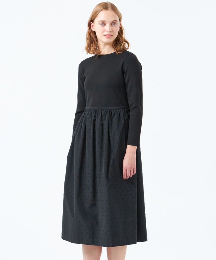 PHILOSOPHY フィロソフィー　シアードレス　マキシ丈ワンピース　ブラック ブラック系｜ワンピース・ドレス｜MACKINTOSH PHILOSOPHY