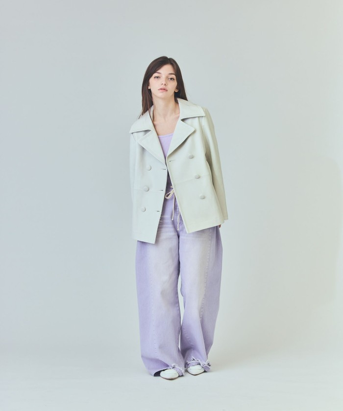 GRACECONTINENTAL ラムレザーPコート キナリ 38 GRACECONTINENTAL ラムレザーPコート キナリ 38