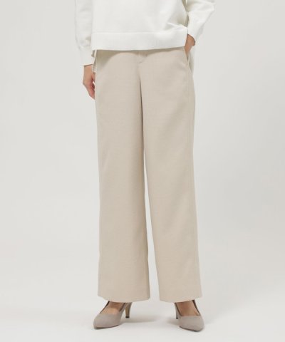 【マシンウォッシャブル】ツイードライクワイドパンツ