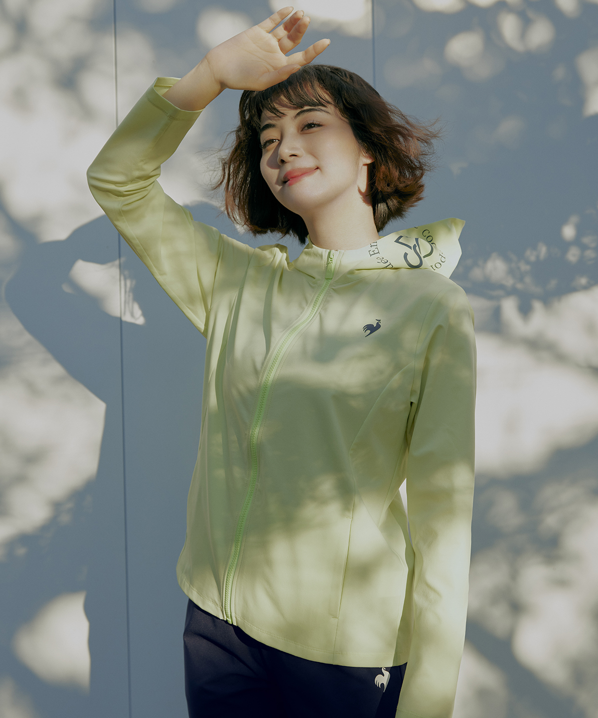 lecoqsportif(ings) ルコックスポルティフ le coq sportif サンスクリーンNIRクロスジ ライム O lecoqsportif(ings) ルコックスポルティフ le coq sportif サンスクリーンNIRクロスジ ライム O