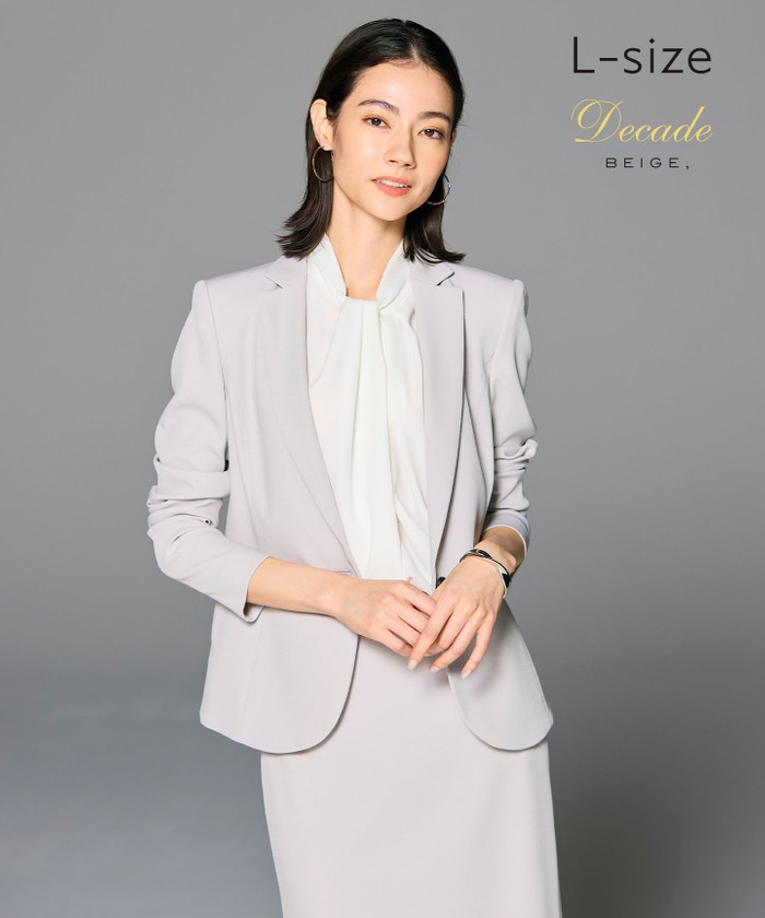 BEIGE 【洗える・L−size】LUIZA / テーラードジャケット L. GREY 8 BEIGE 【洗える・L−size】LUIZA / テーラードジャケット L. GREY 8