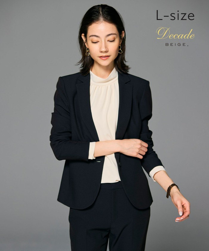BEIGE 【洗える・L−size】LUIZA / テーラードジャケット BLACK 8 BEIGE 【洗える・L−size】LUIZA / テーラードジャケット BLACK 8