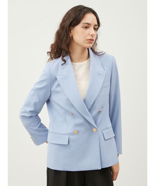 ______ ok.soonの ダブルブレスト ブレザージャケット スポンジWクロス 