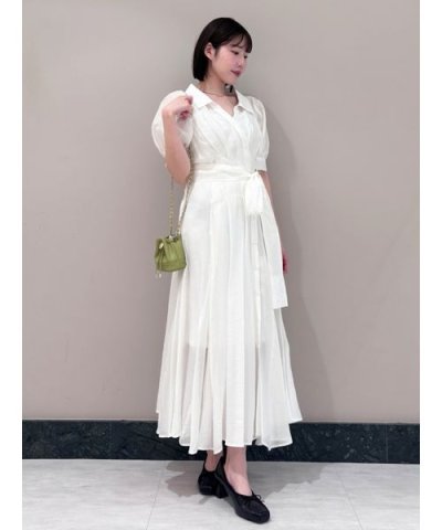 【00サイズ/WEB限定カラーあり】カシュクールシャツワンピース