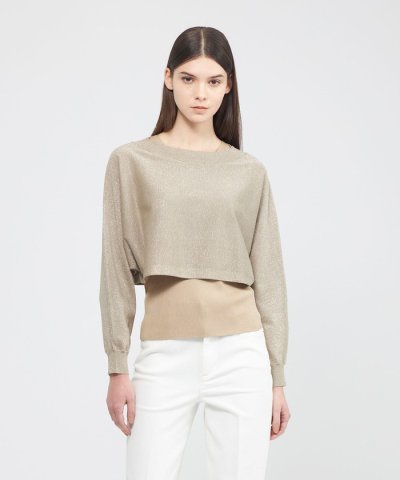 ラメレイヤードニット