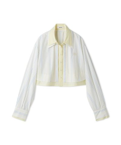 Sustainableレイヤードクロップドシャツ
