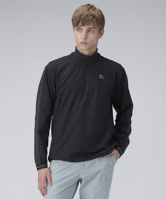 LANVINSPORT ランバン スポール LANVIN SPORT クルーネックプルオーバーブルゾン【 ブラック 44 LANVINSPORT ランバン スポール LANVIN SPORT クルーネックプルオーバーブルゾン【 ブラック 44