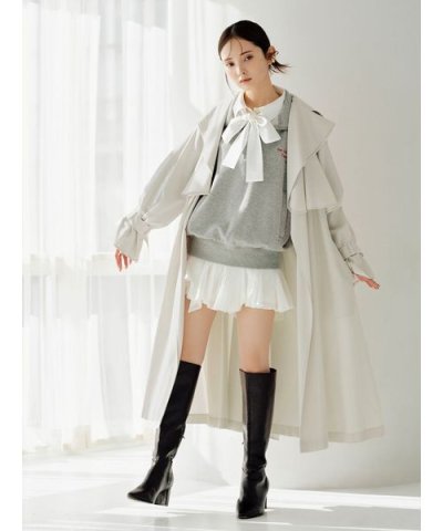 【00サイズあり】Sustainableレイヤードグロストレンチ