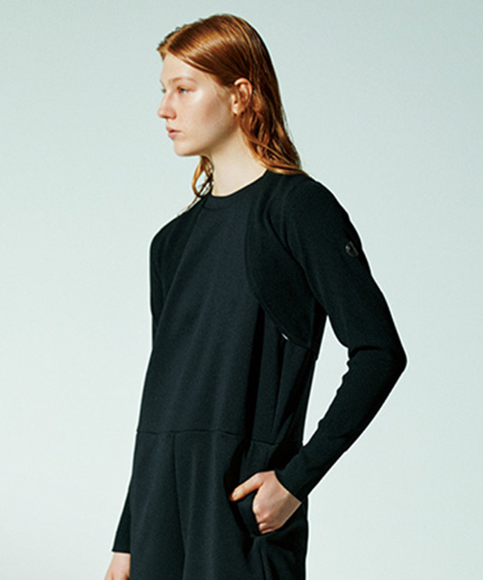 LANVINSPORT ランバン スポール LANVIN SPORT UVカットニットボレロ ブラック M LANVINSPORT ランバン スポール LANVIN SPORT UVカットニットボレロ ブラック M