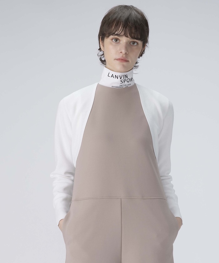 LANVINSPORT ランバン スポール LANVIN SPORT UVカットニットボレロ ホワイト M LANVINSPORT ランバン スポール LANVIN SPORT UVカットニットボレロ ホワイト M
