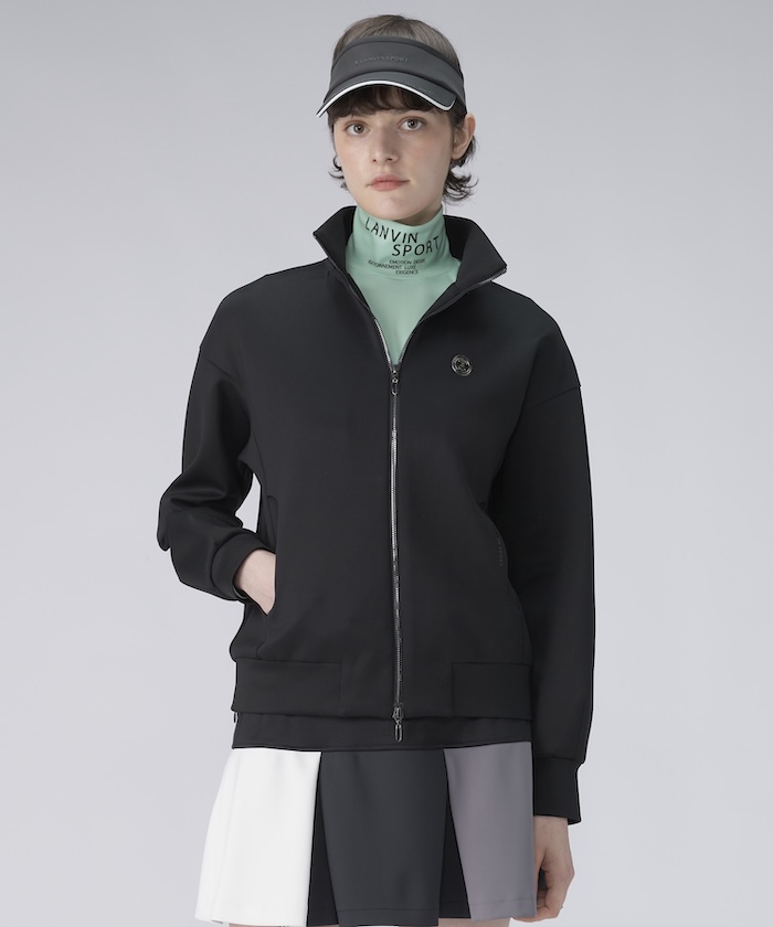LANVINSPORT ランバン スポール LANVIN SPORT ダンボールニットジップアップカット ブラック 38 LANVINSPORT ランバン スポール LANVIN SPORT ダンボールニットジップアップカット ブラック 38