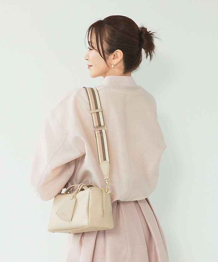LOWELLThings 【千葉由佳さん】コラボ2WAYボストンバッグ ライトベージュ F LOWELLThings 【千葉由佳さん】コラボ2WAYボストンバッグ ライトベージュ F