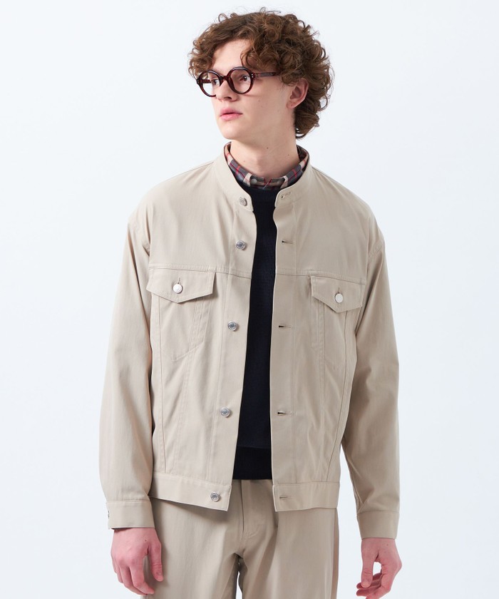 ポリエステルチノ/デニム スタンドカラージャケット(507583912