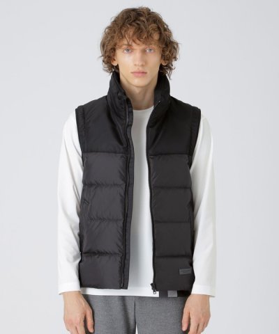 【一部店舗限定】ファブリックコンビダウンベスト