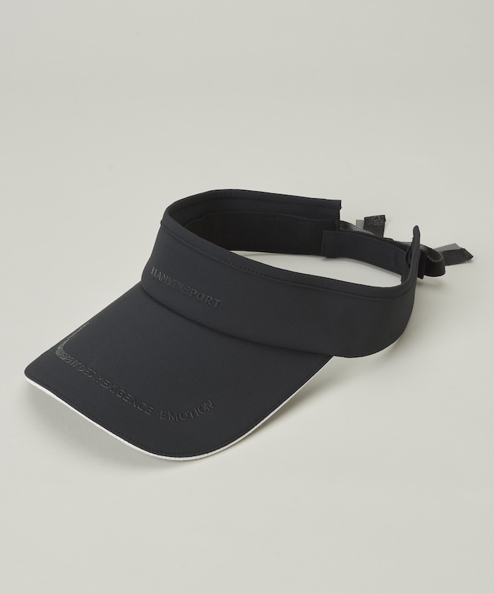 LANVINSPORT 3Dロゴプリントサンバイザー【部分UV】 ブラック F LANVINSPORT 3Dロゴプリントサンバイザー【部分UV】 ブラック F