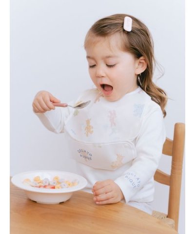 【BABY】ぬいぐるみ柄お食事スタイ