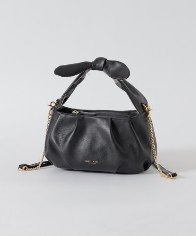 ギャザーリボンレザーバッグ