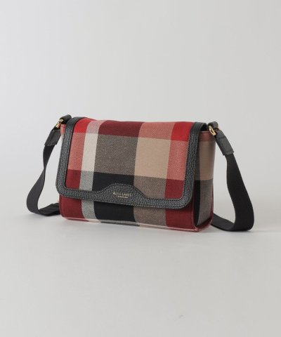 クレストブリッジチェックキャンバスかぶせショルダー