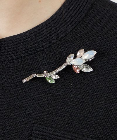 ガラスフラワーブローチ