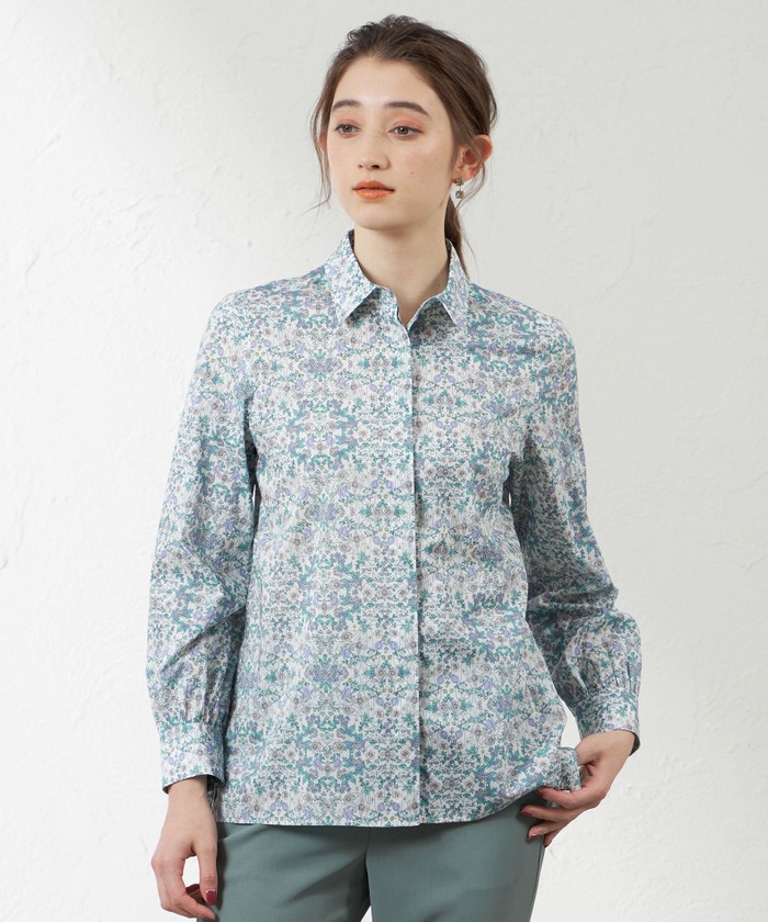 AMACA LIBERTY 襟付き半袖シャツ LIBERTY】TAFITIタナローン半袖ブラウス(トップス)｜AMACA