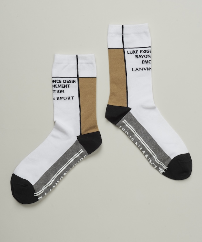 LANVINSPORT レギュラー丈ソックス【返品不可商品】 ホワイト 25-27 LANVINSPORT レギュラー丈ソックス【返品不可商品】 ホワイト 25-27