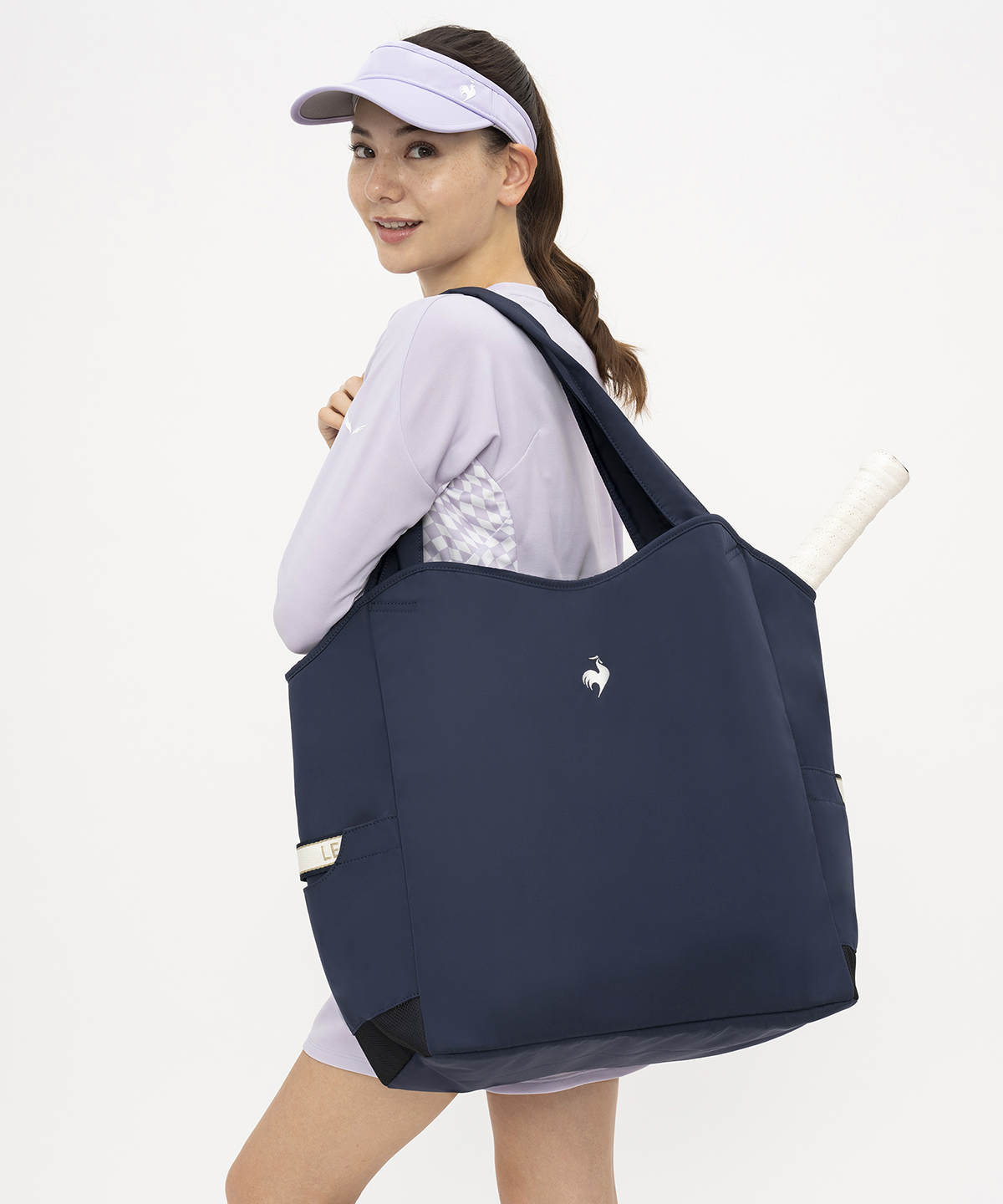 lecoqsportif(ings) ルコックスポルティフ le coq sportif ラケットトートバッグ ネイビー F lecoqsportif(ings) ルコックスポルティフ le coq sportif ラケットトートバッグ ネイビー F