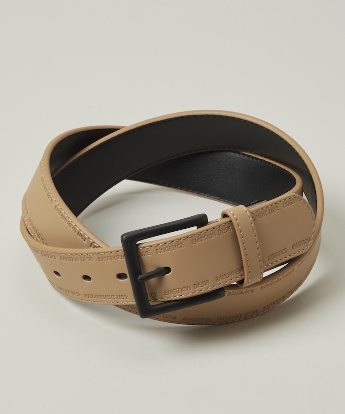 LANVINSPORT ランバン スポール LANVIN SPORT 型押しデザインベルト【サイズ調整可 ベージュ F LANVINSPORT ランバン スポール LANVIN SPORT 型押しデザインベルト【サイズ調整可 ベージュ F