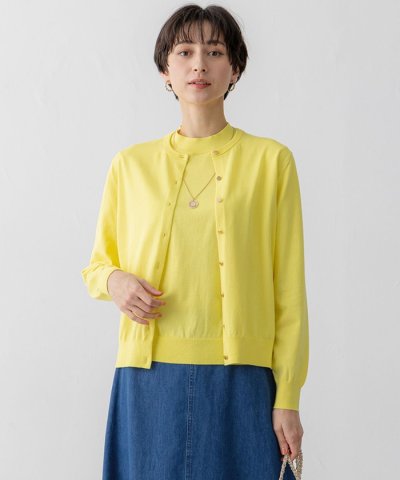 【Oggi6月号掲載/洗える】プレミアムビオコットン カーディガン