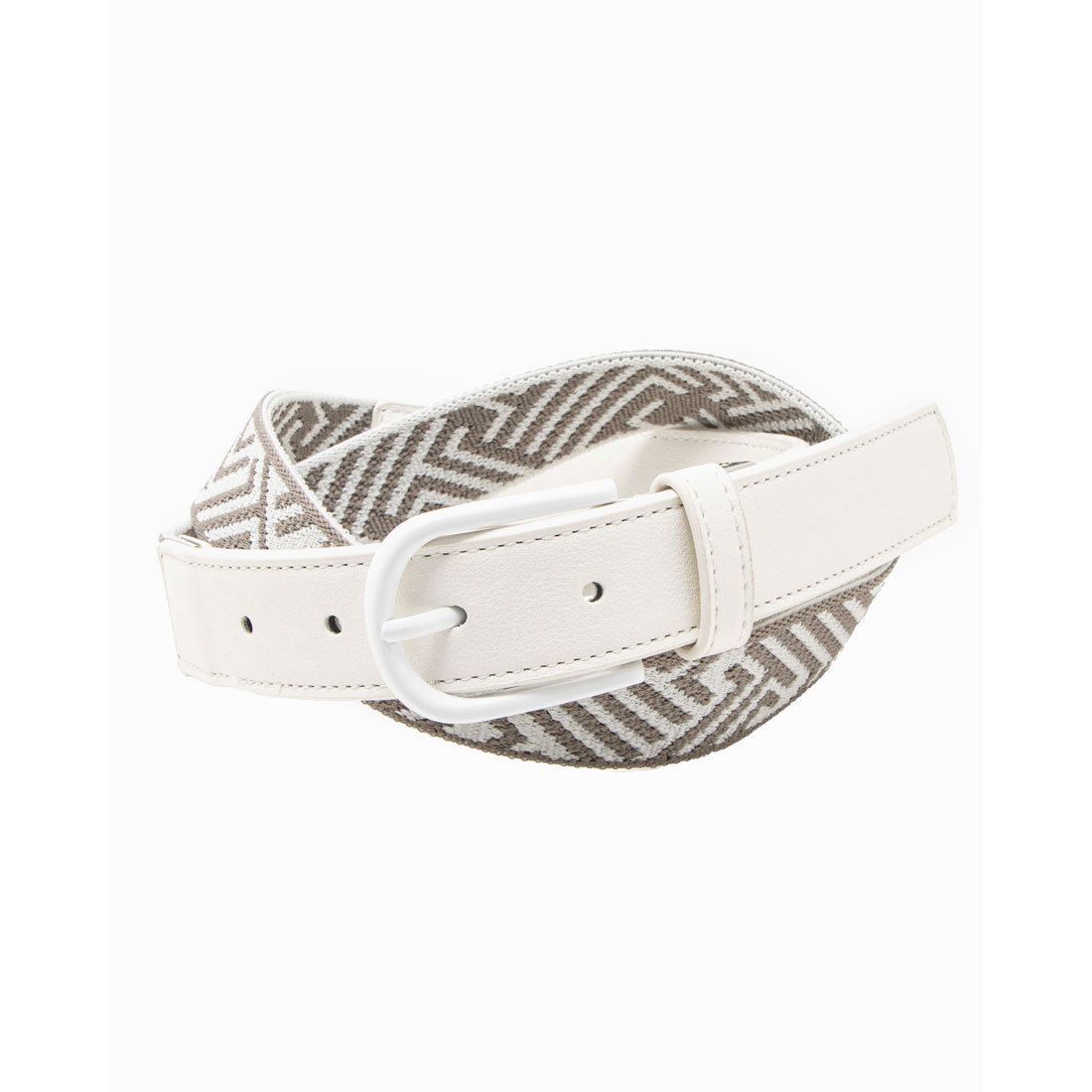 LANVINSPORT ゴムメッシュベルト【ストレッチ/サイズ調整可能】 ホワイト F LANVINSPORT ゴムメッシュベルト【ストレッチ/サイズ調整可能】 ホワイト F