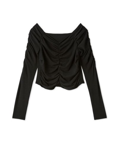 【WEB限定カラーあり】ギャザーオフショルカットソー
