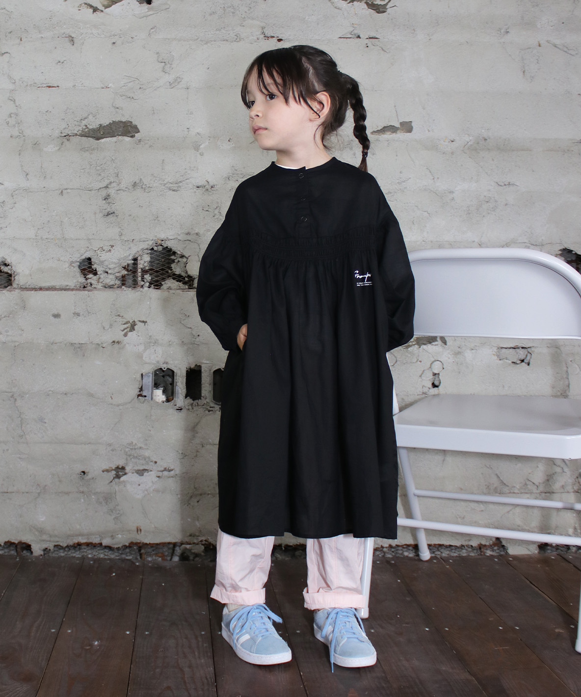 GROOVYCOLORS グルーヴィーカラーズ GROOVY COLORS Loan Gathered D ブラック 120cm GROOVYCOLORS グルーヴィーカラーズ GROOVY COLORS Loan Gathered D ブラック 120cm