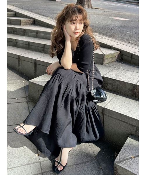 lilybrown アシメカラーニットコンビワンピース LILY BROWN｜アシメカラーニットコンビワンピース | Rakuten
