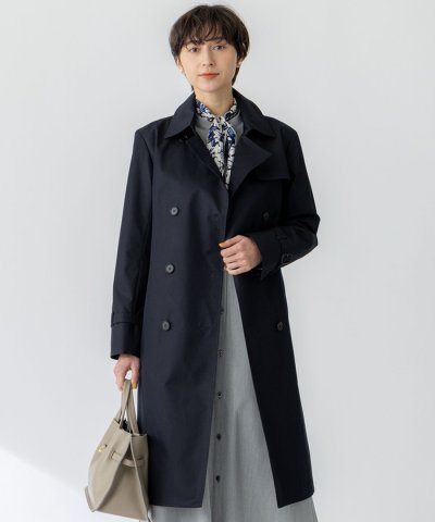 【撥水加工】エアータンブラー TCギャバジン ロング トレンチコート