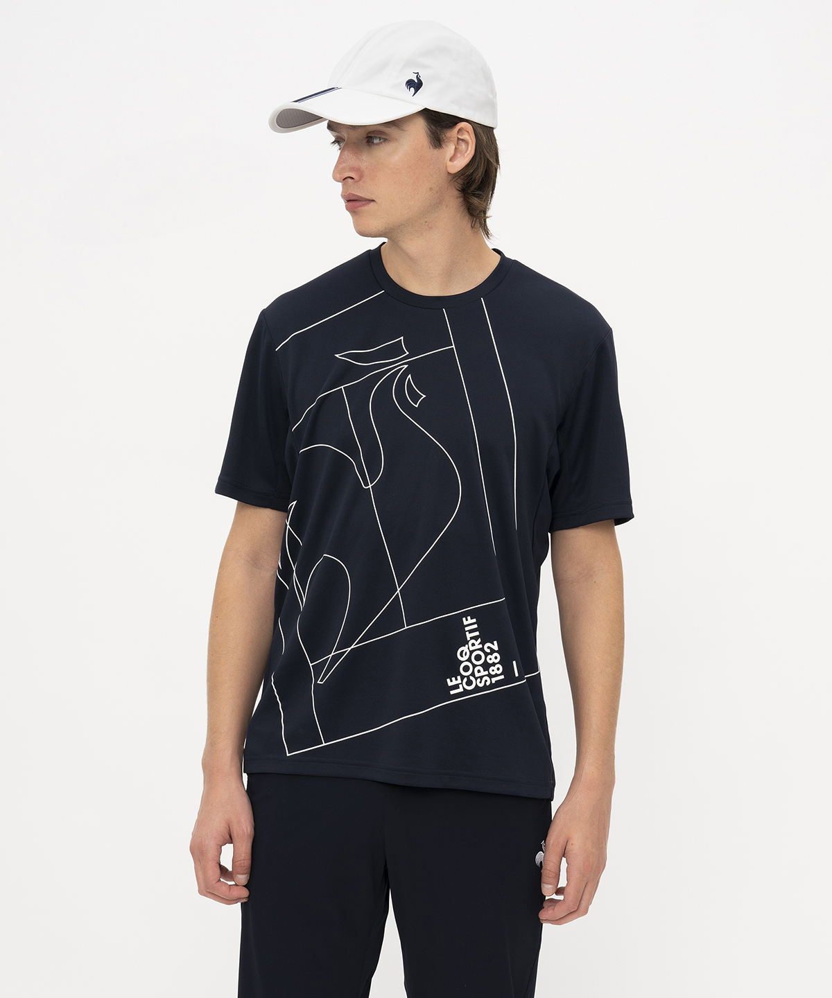 lecoqsportif(ings) ルコックスポルティフ le coq sportif グラフィックプラクティスシャ ネイビー L lecoqsportif(ings) ルコックスポルティフ le coq sportif グラフィックプラクティスシャ ネイビー L