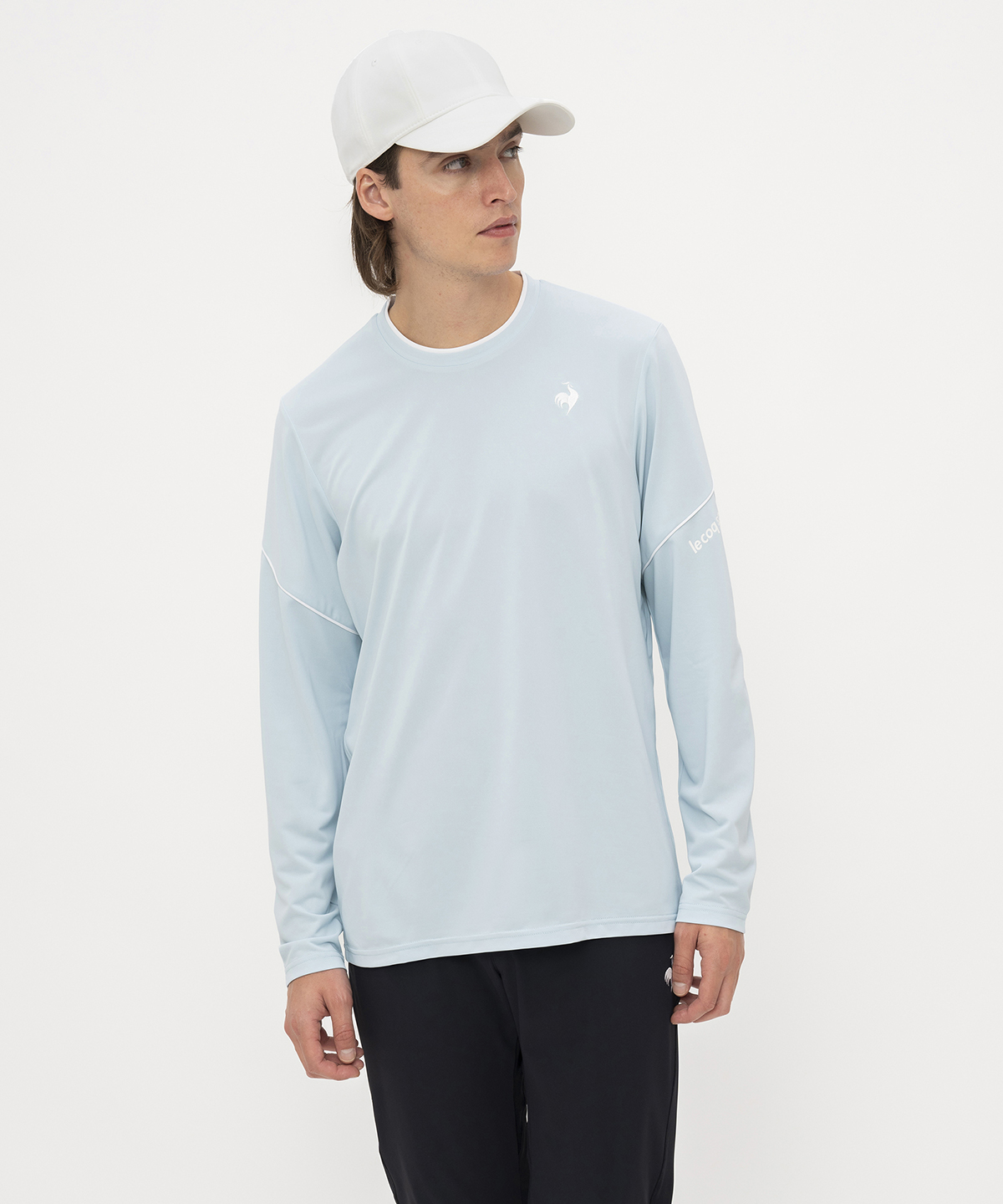 lecoqsportif(ings) ルコックスポルティフ le coq sportif プラクティス長袖シャツ ブルー L