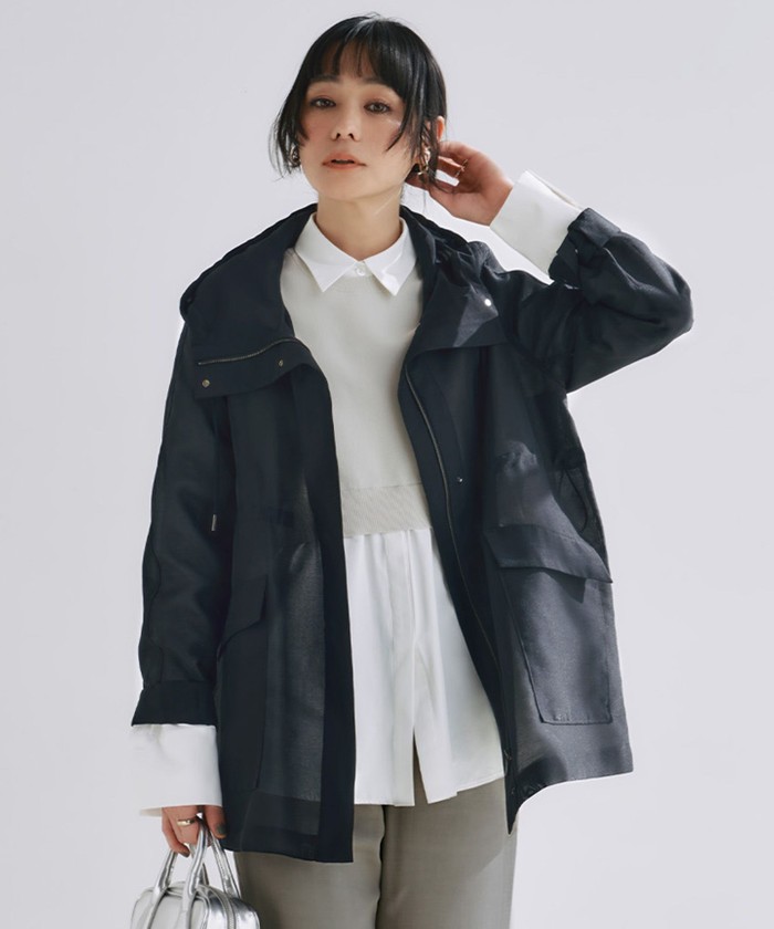 icb アイシービー　アウター　シースルー　ジャケット ブルー系｜ジャケット｜ICB(アイシービー)｜阪急百貨店公式通販
