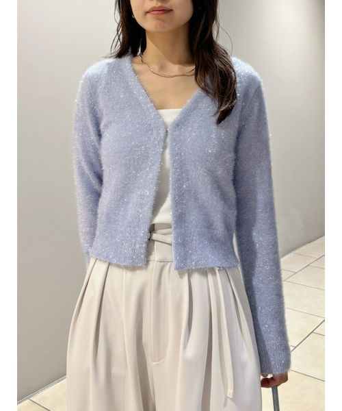 「FRAY I.D」 ニットカーディガン ONE SIZE ブルー レディース FRAY I.D 「FRAY I.D」 ニットカーディガン ONE SIZE ブルー