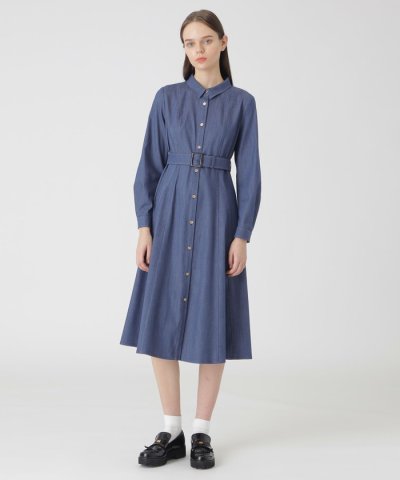 スラブシャンブレーデニムドレス