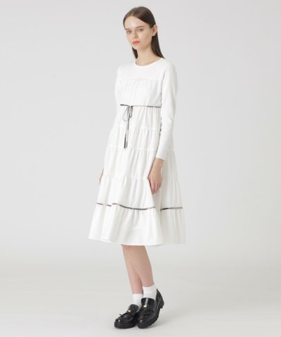 ニットドッキングティアードドレス