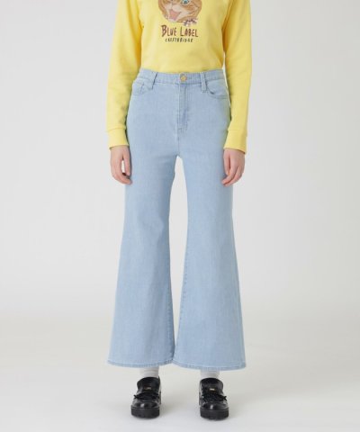 ストレッチデニムフレアパンツ